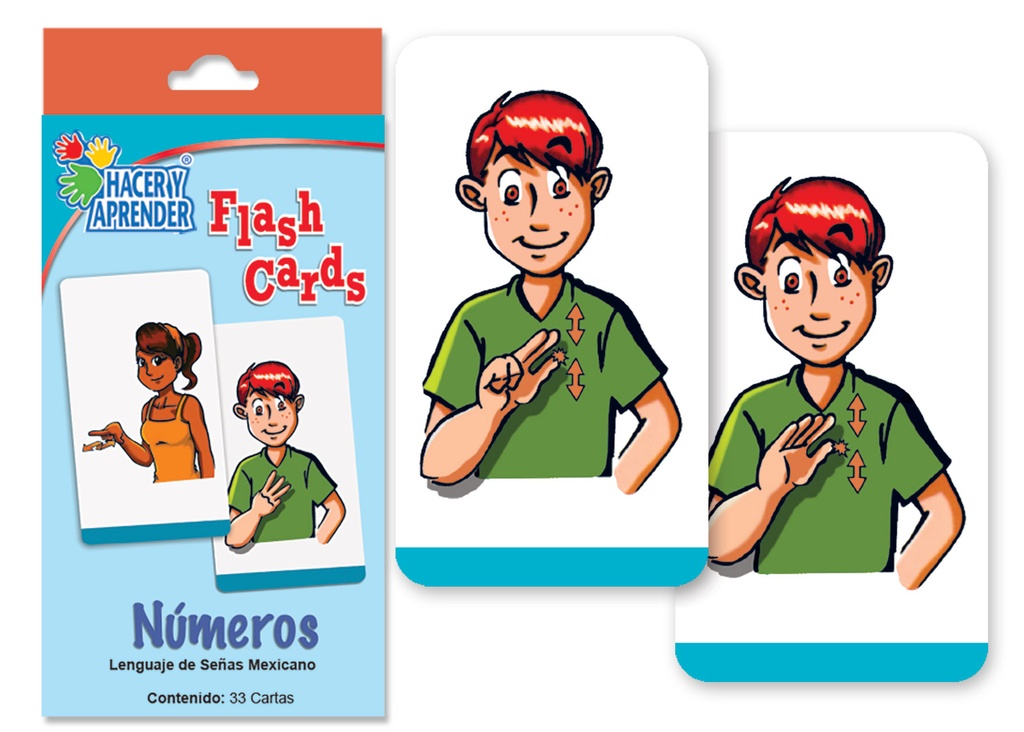 7022 FLASH CARDS NUMEROS (LENGUA DE SEÑAS MEXICANA)