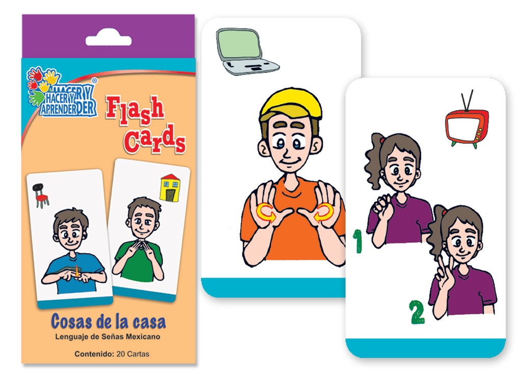 7025 FLASH CARDS OBJETOS DE LA CASA (LENGUA DE SEÑAS MEXICANA)
