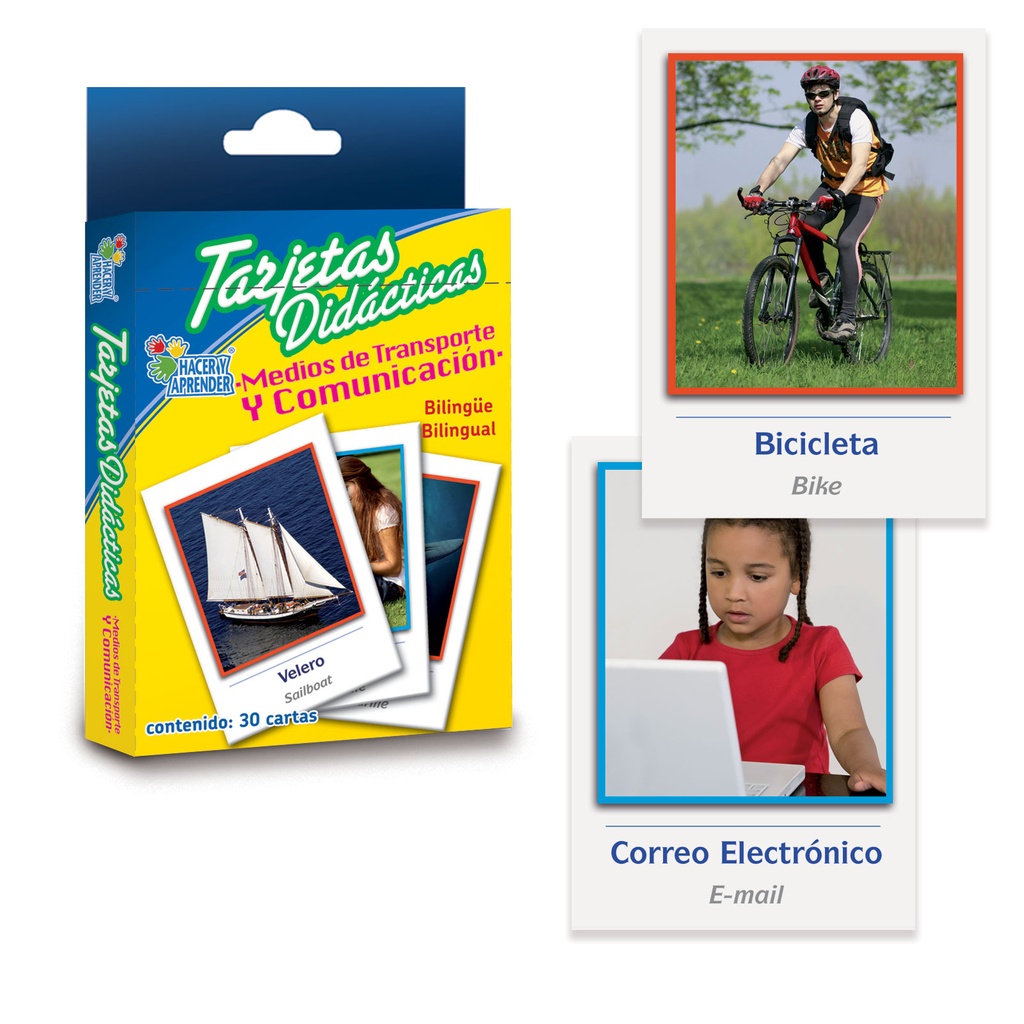 6042 TARJETAS DIDACTICAS MEDIOS C/30 PZAS (TRANS. Y COMUNICACIÓN