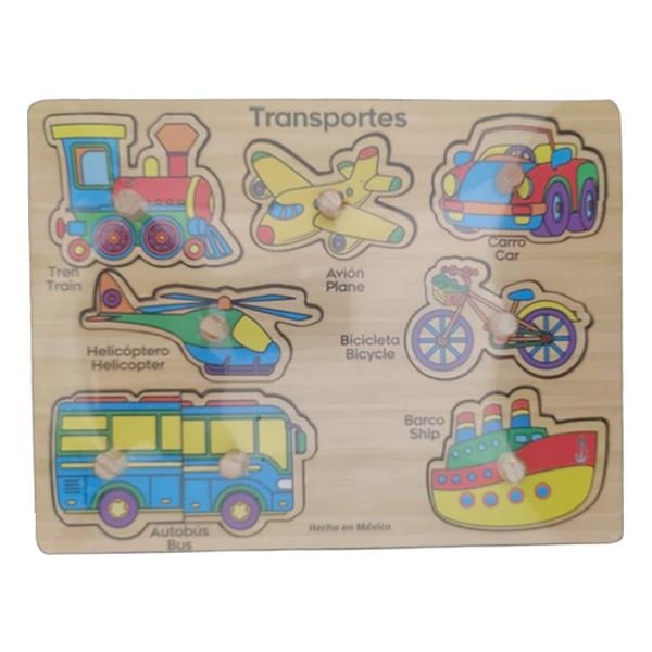 Rompecabezas con pijas transportes