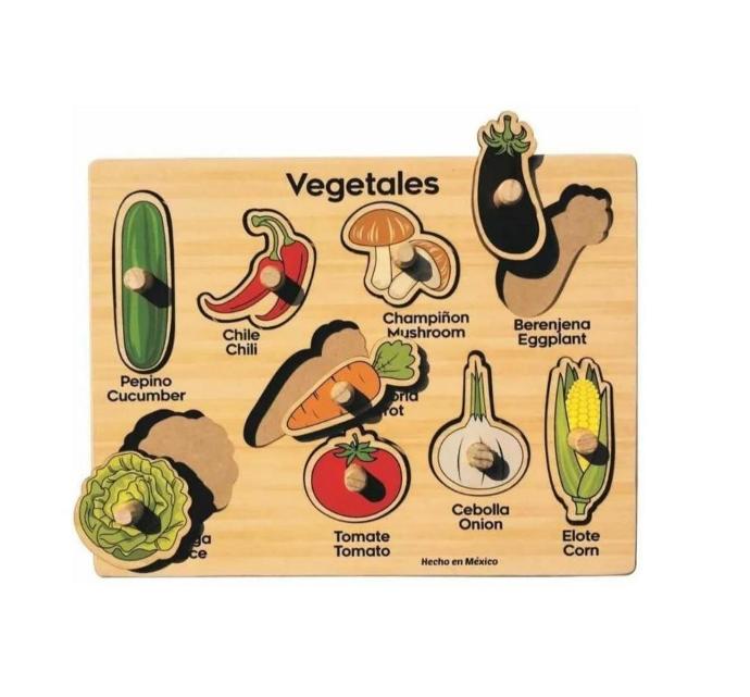Rompecabezas con pijas vegetales