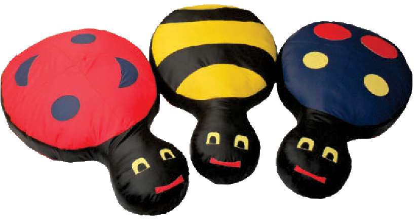 Abejorros en curpiel (puff) Set de 3