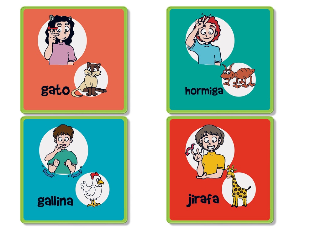 7015 MEMORIA ANIMALES (LENGUA DE SEÑAS MEXICANA) C/40 PZAS SOBRE PEDIDO
