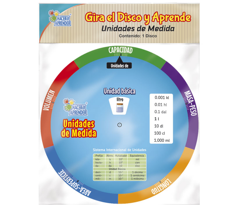 7128 GIRA EL DISCO Y APRENDE UNIDADES DE MEDIDA