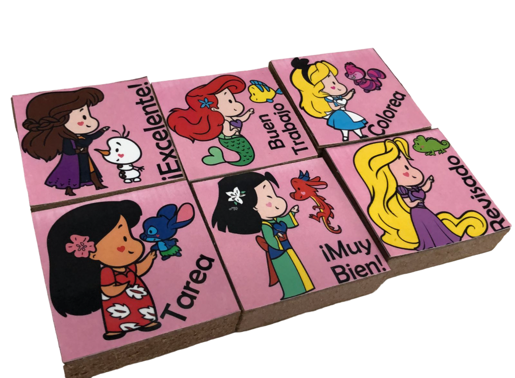 PAQUETE DE SELLOS 8 PRINCESAS