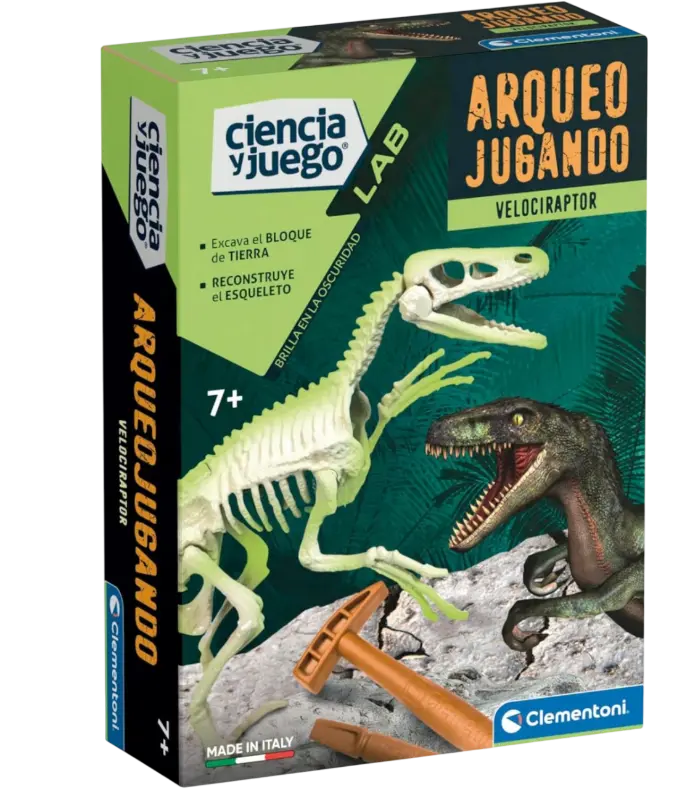 ARQUEOJUGANDO VELOCIRAPTOR FOSFORESCENTE