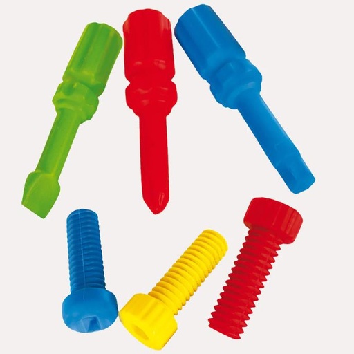 2076 TORNILLO Y DESARMADOR CON 60 PZAS.