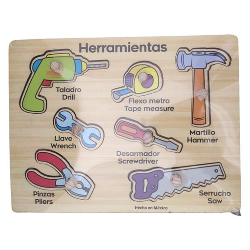 Rompecabezas con pijas herramientas
