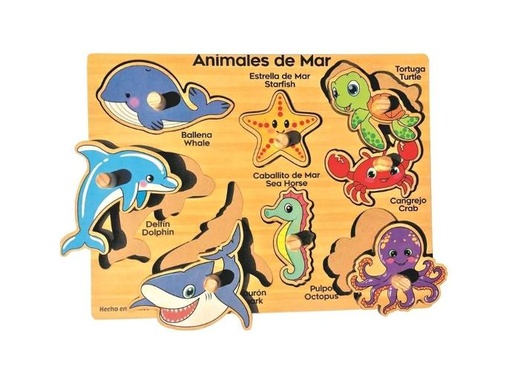 Rompecabezas con pijas Animales del mar