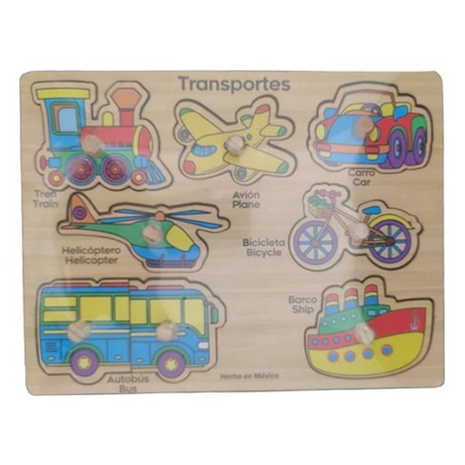 Rompecabezas con pijas transportes