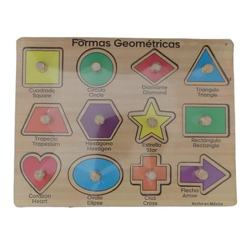 Rompecabezas con pijas Figuras geométricas