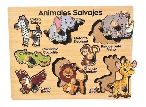 Rompecabezas con pijas animales salvajes