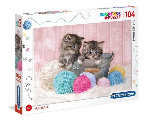 ROMPECABEZA GATITOS 104 PZAS
