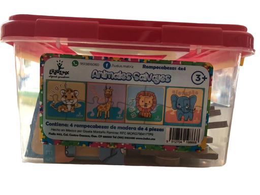 ROMPECABEZAS  4x4 ANIMALES SALVAJES