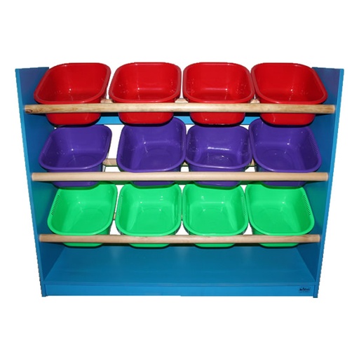 Exhibidor de madera para 12 charolas (sin charolas) madera (MUEBLES)