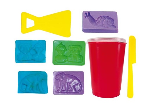 3099 SET MOLDEA CON PLASTILINA C/56 PZAS Y 4 PLASTILINAS 125 GRS