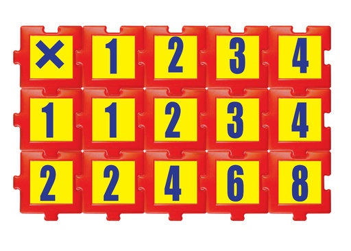 2130 TABLERO DIDACTICO MULTIPLICACIONES Y LETRAS 1 C/66 PZAS (SOBRE PEDIDO)