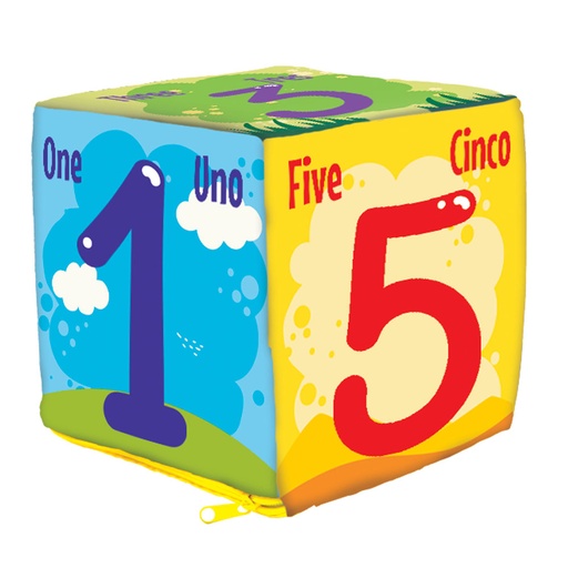 5068 CUBO NUMERADO 1-6 20X20 CM TELA
