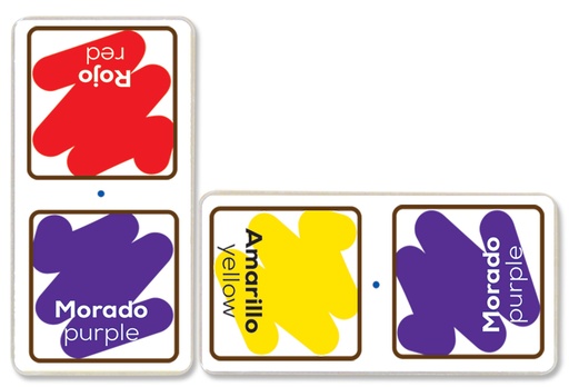 3392 DOMINÓ JUMBO ILUSTRADO COLORES C/ 28 PZAS