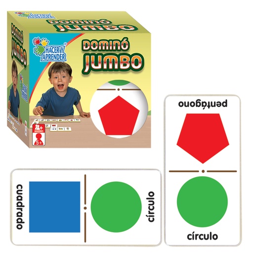 3391 DOMINÓ JUMBO ILUSTRADO FIGURAS GEOEMTRICAS C/28 PZAS