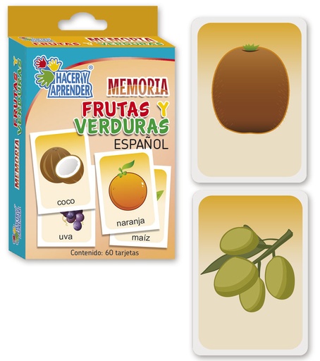 1705 MEMORIA FRUTAS Y VERDURAS ESPAÑOL (60 TARJETAS)
