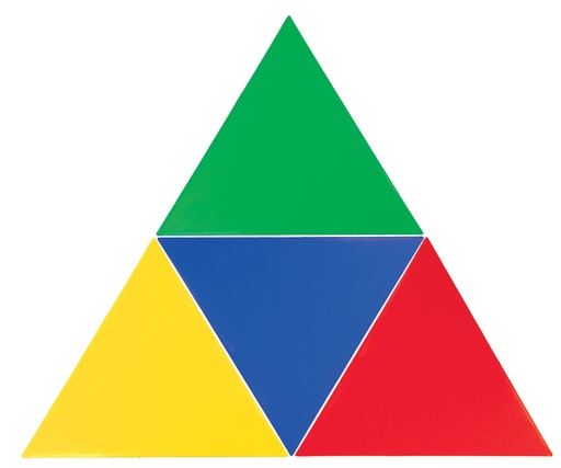 1038 MESA PREESCOLAR TRIANGULAR JUMBO C/4 PZAS Y 3 UNIONES (SOBRE PEDIDO)