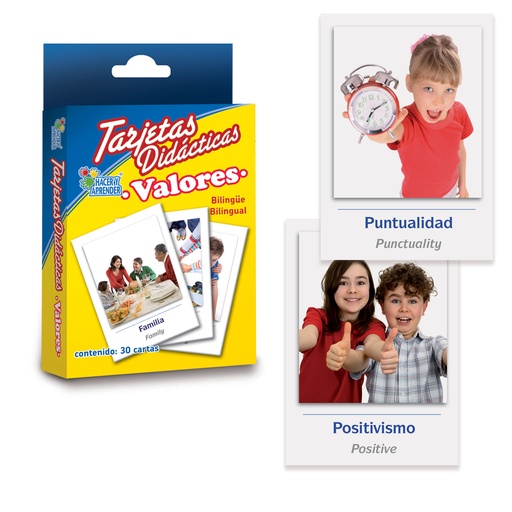 6046 TARJETAS DIDACTICAS VALORES C/30 PIEZAS