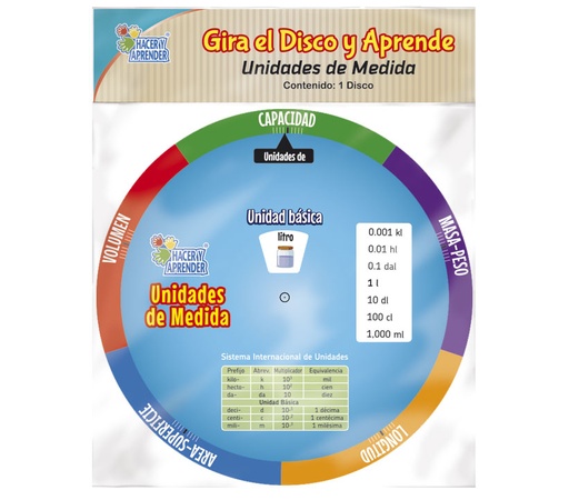 7128 GIRA EL DISCO Y APRENDE UNIDADES DE MEDIDA