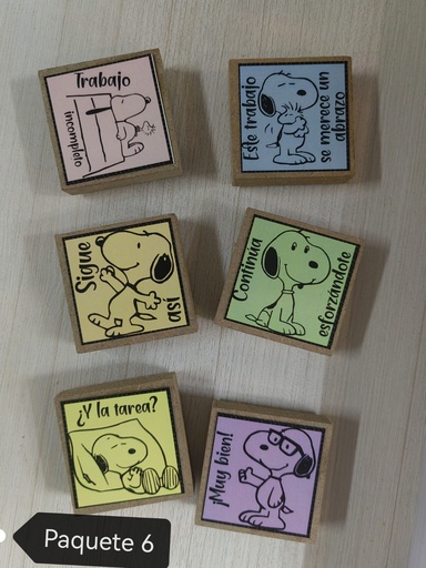 PAQUETE DE SELLOS 6 SNOOPY 