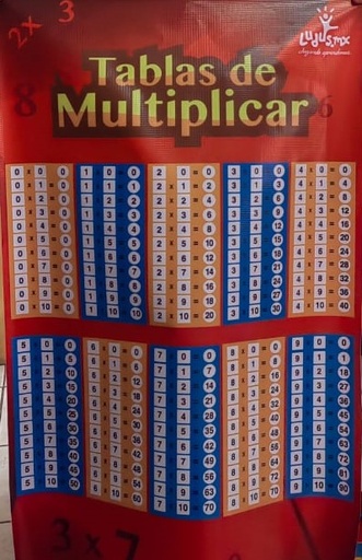 TABLA DE MULTIPLICAR EN LONA