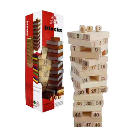 JENGA NUMERICO DE MADERA